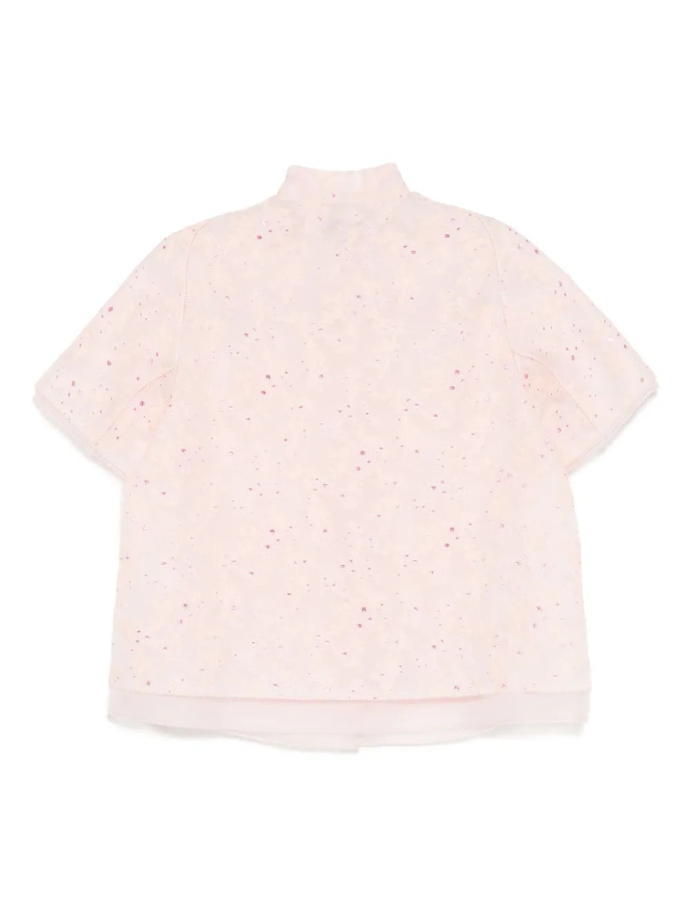 Mandarin-Collar Organza Jacket