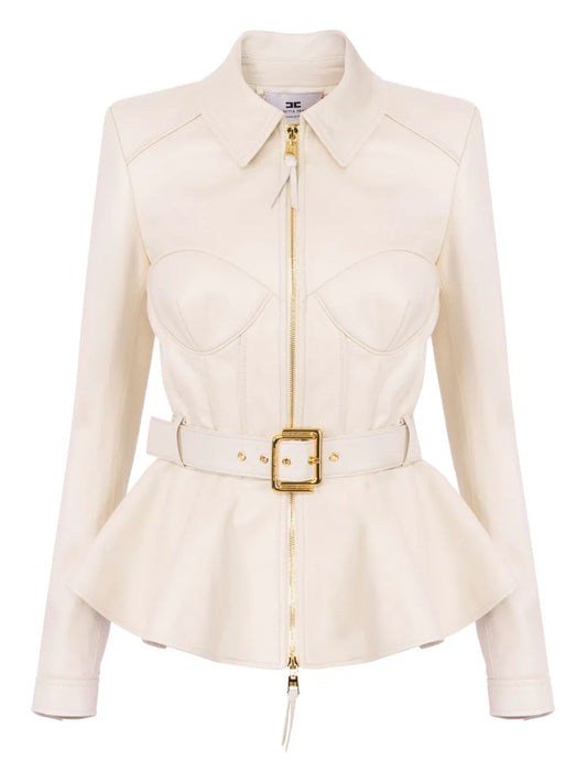 Zip-Up Leather Jacket
