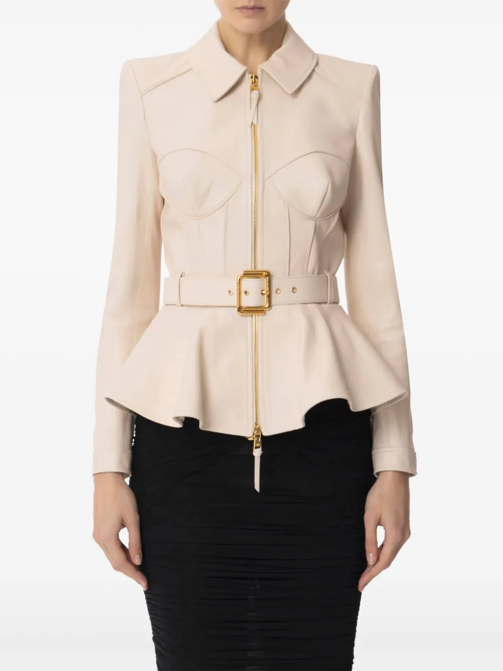 Zip-Up Leather Jacket