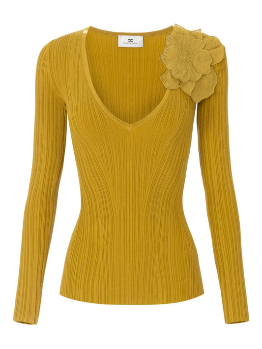 Flower-Detailing Top