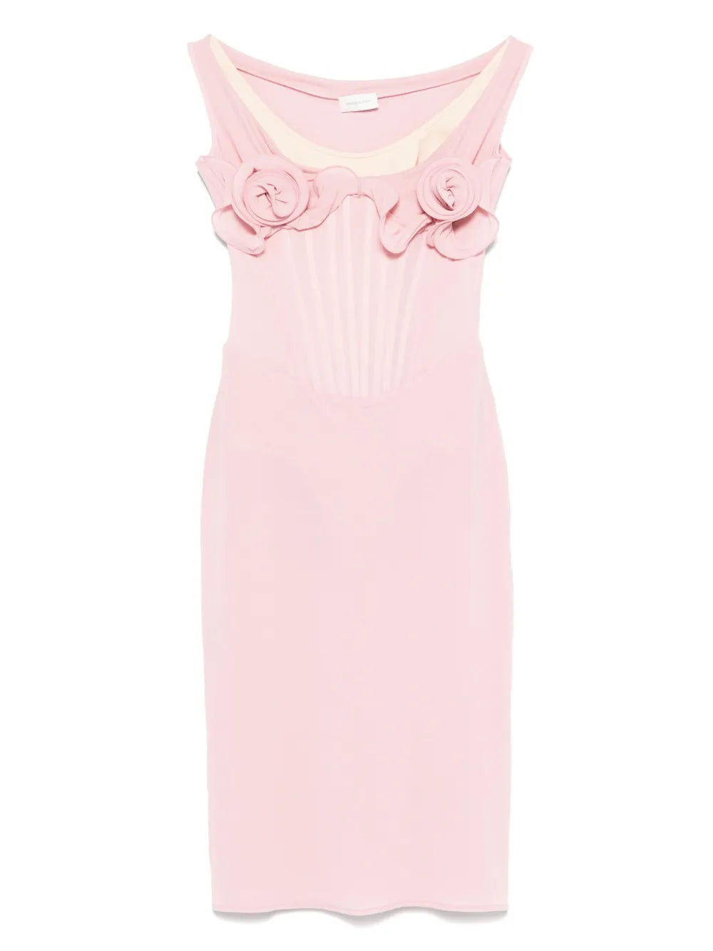 Floral-Appliqué Mini Dress