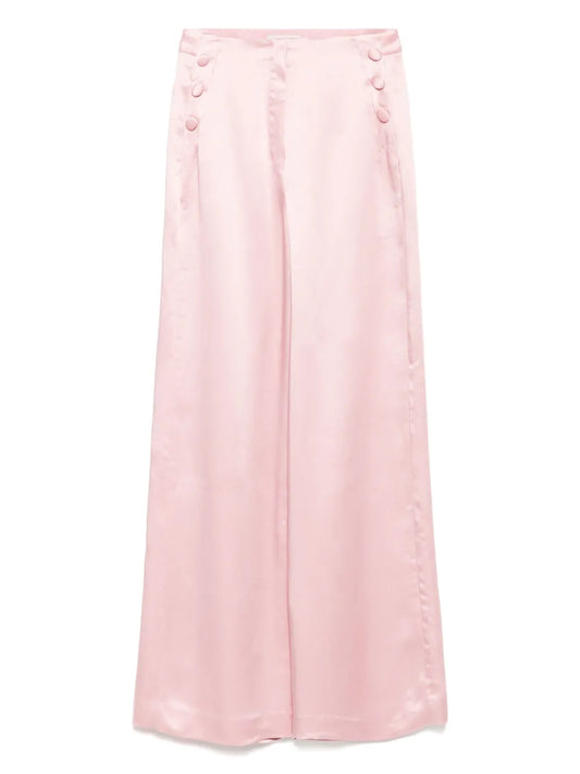 High-Waisted Button-Detailed Trousers