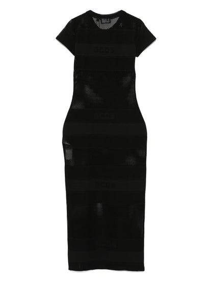 Logo Net Maxi Dress