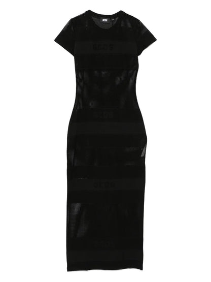 Logo Net Maxi Dress