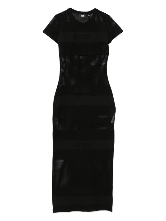 Logo Net Maxi Dress
