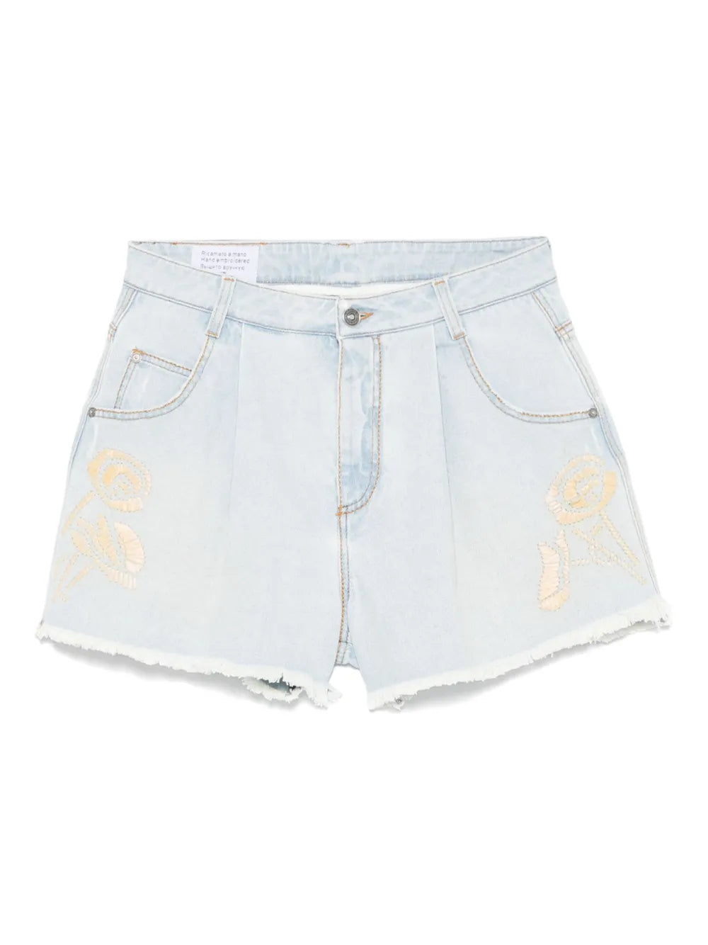 Embroidered-Motif Shorts