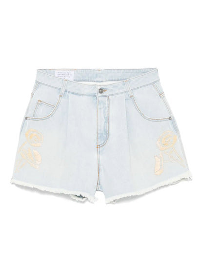 Embroidered-Motif Shorts