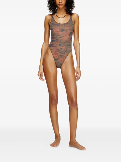 Camouflage-Print Swimsuit
