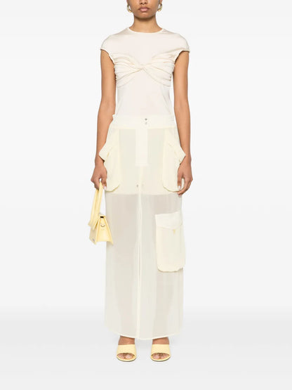 Layered-Design Midi Skirt
