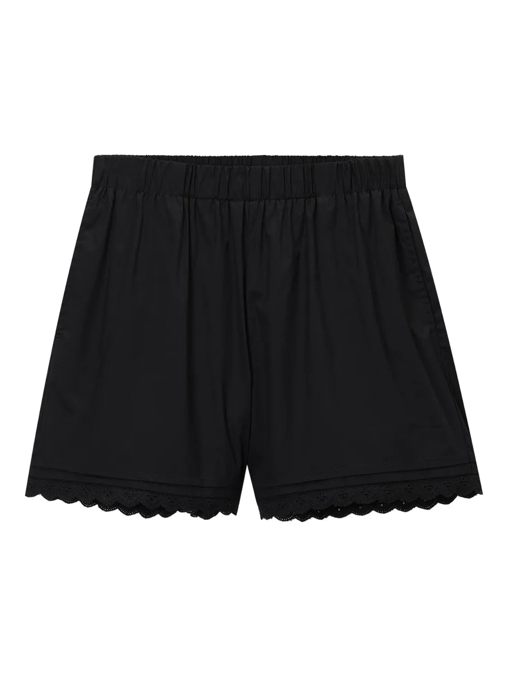 Scalloped-Hem Shorts