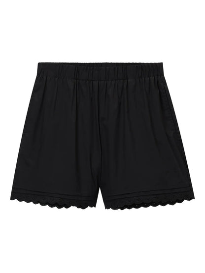 Scalloped-Hem Shorts