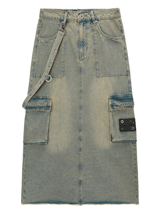 Denim Midi Skirt