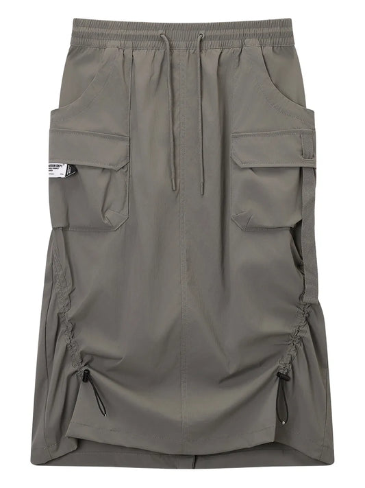 Utility-Pocket Midi Skirt
