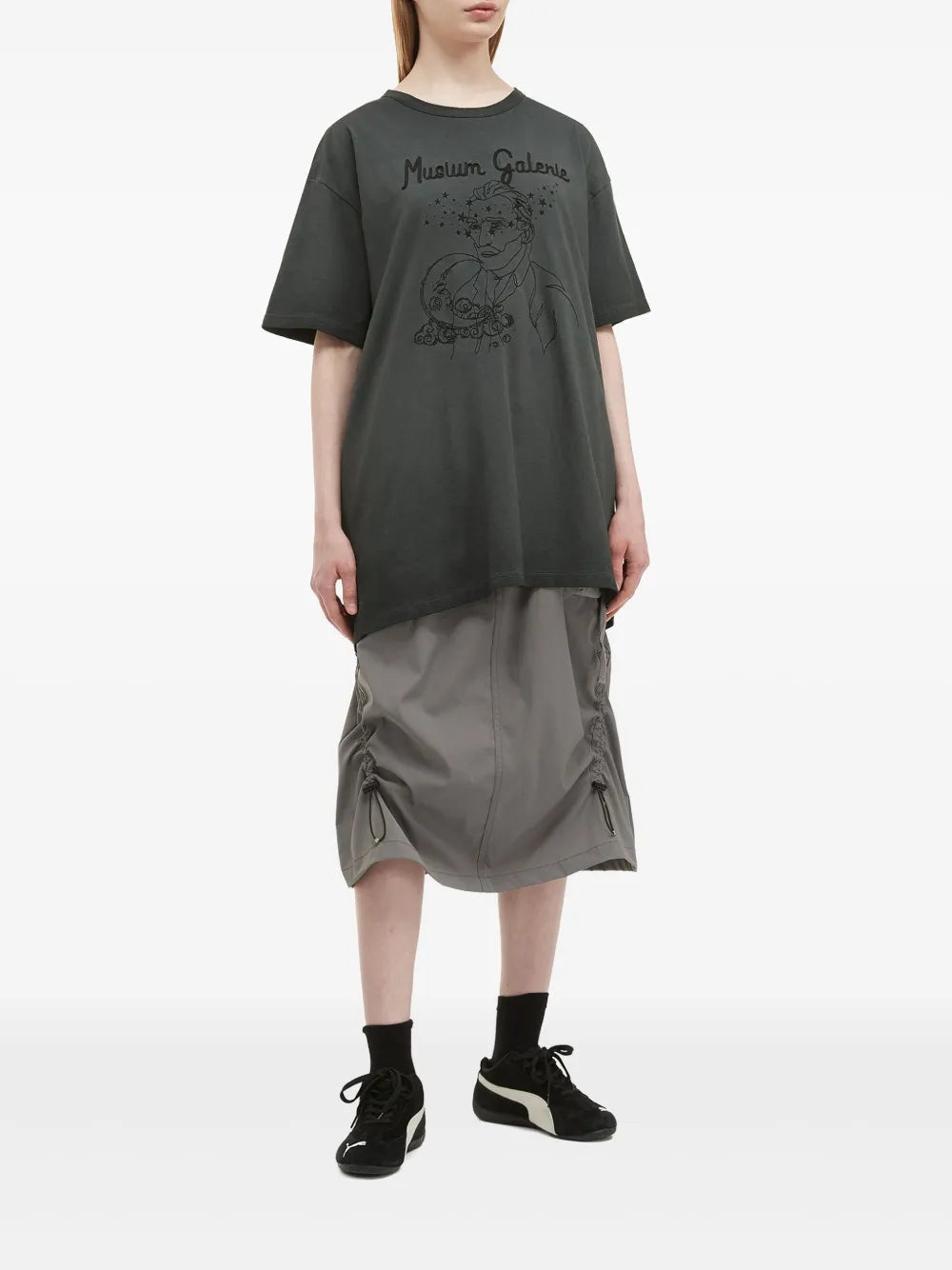 Utility-Pocket Midi Skirt