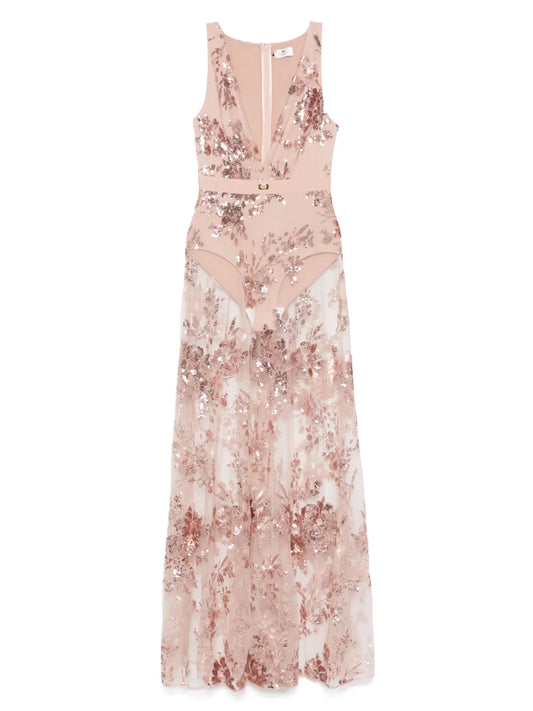Sequin-Embellished Gown
