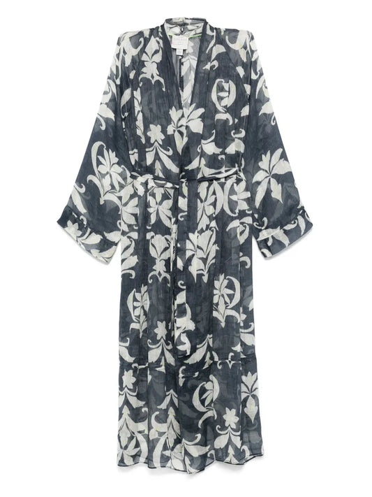 The Secret Lily-Print Coat