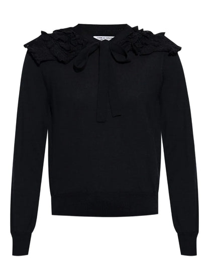 Ruffle-Detailing Cardigan