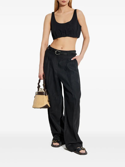 Pleated Crop Top