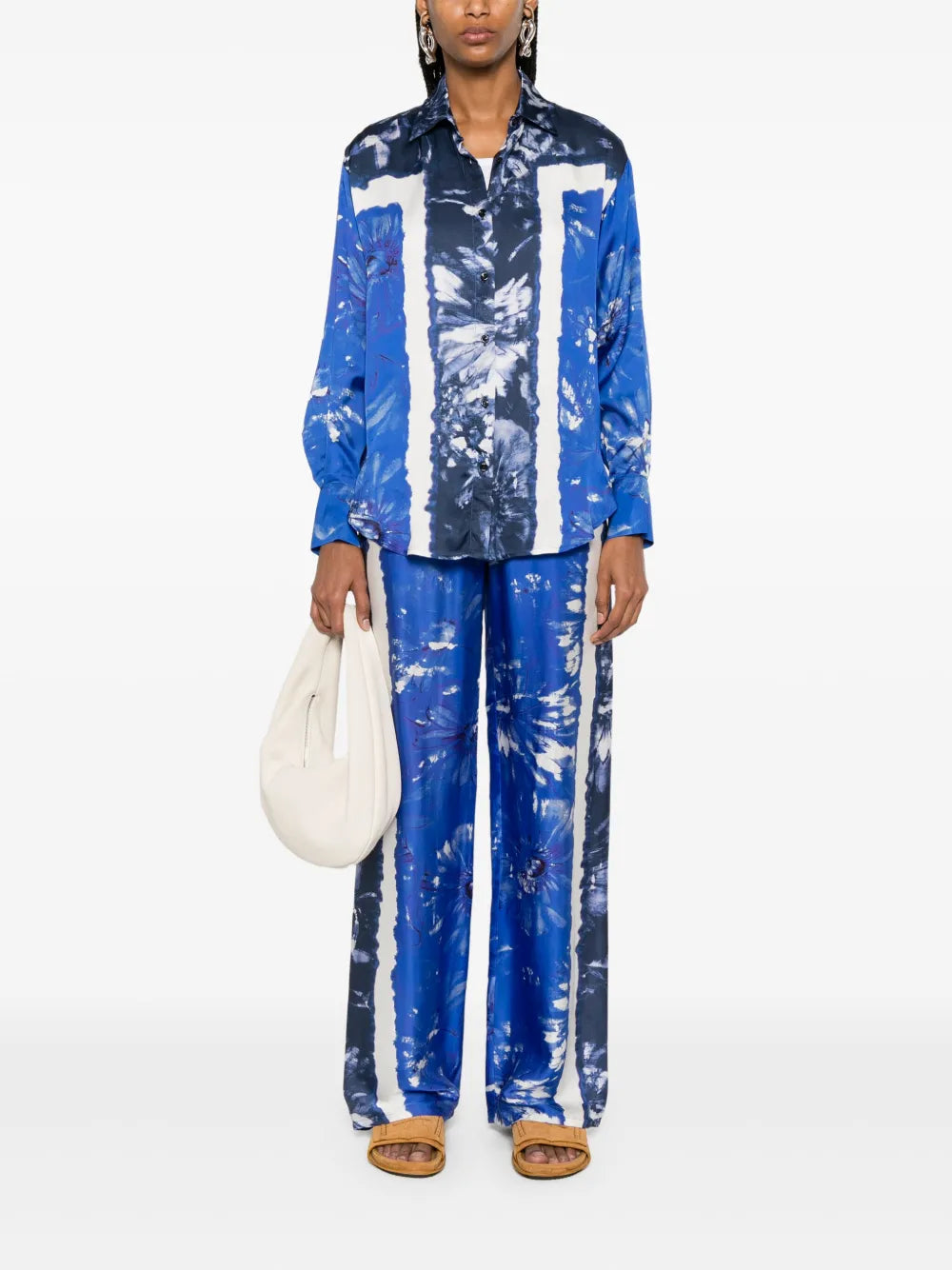 Floral-Print Trousers