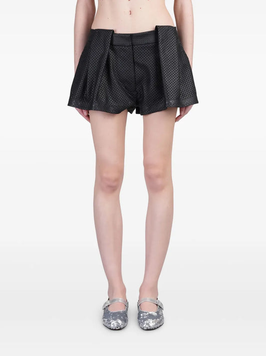 Perforated Mini Shorts