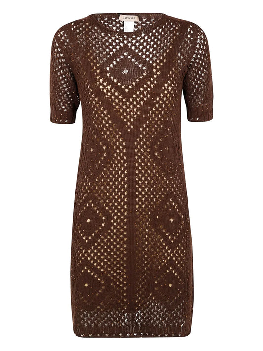 Lattice-Knit Dress