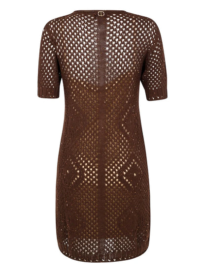 Lattice-Knit Dress