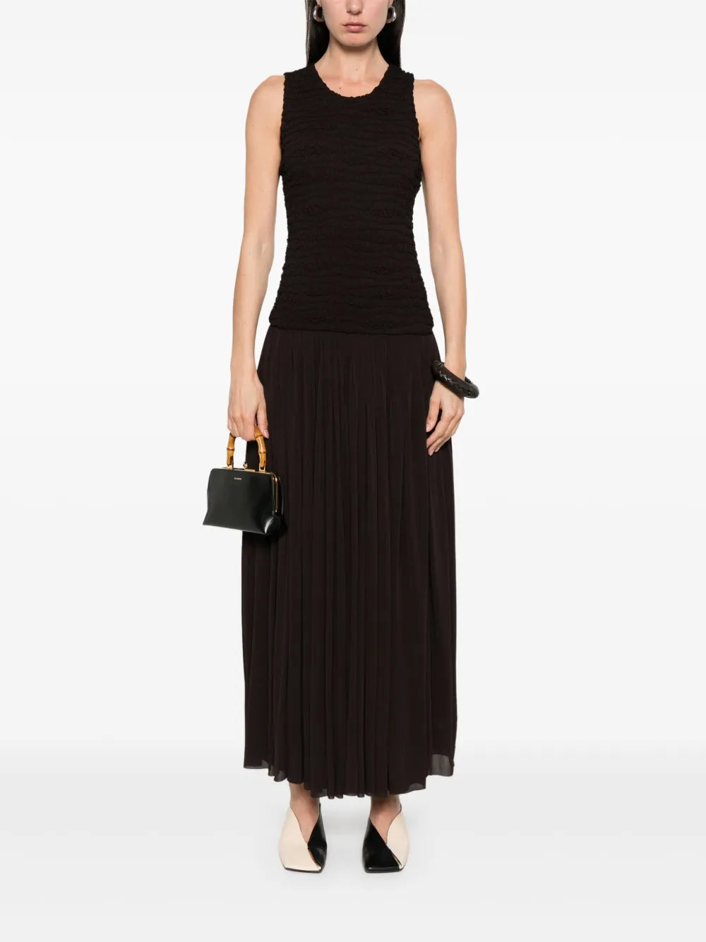 Pleated Maxi Dress