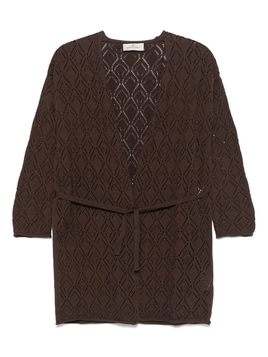 Pointelle-Knit Cardigan