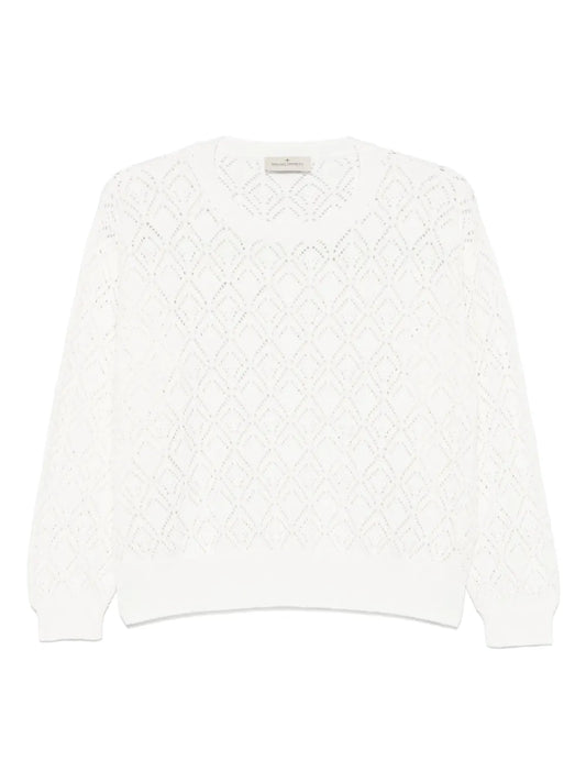 Pointelle-Knit Sweater