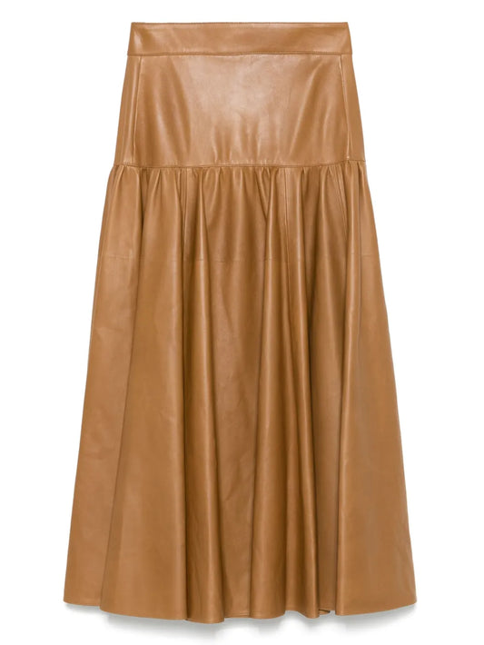 Leather Midi Skirt