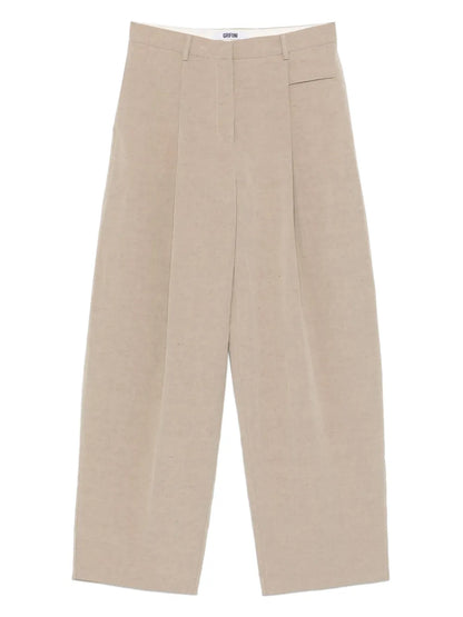 Slub-Textured Trousers