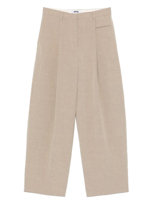 Slub-Textured Trousers
