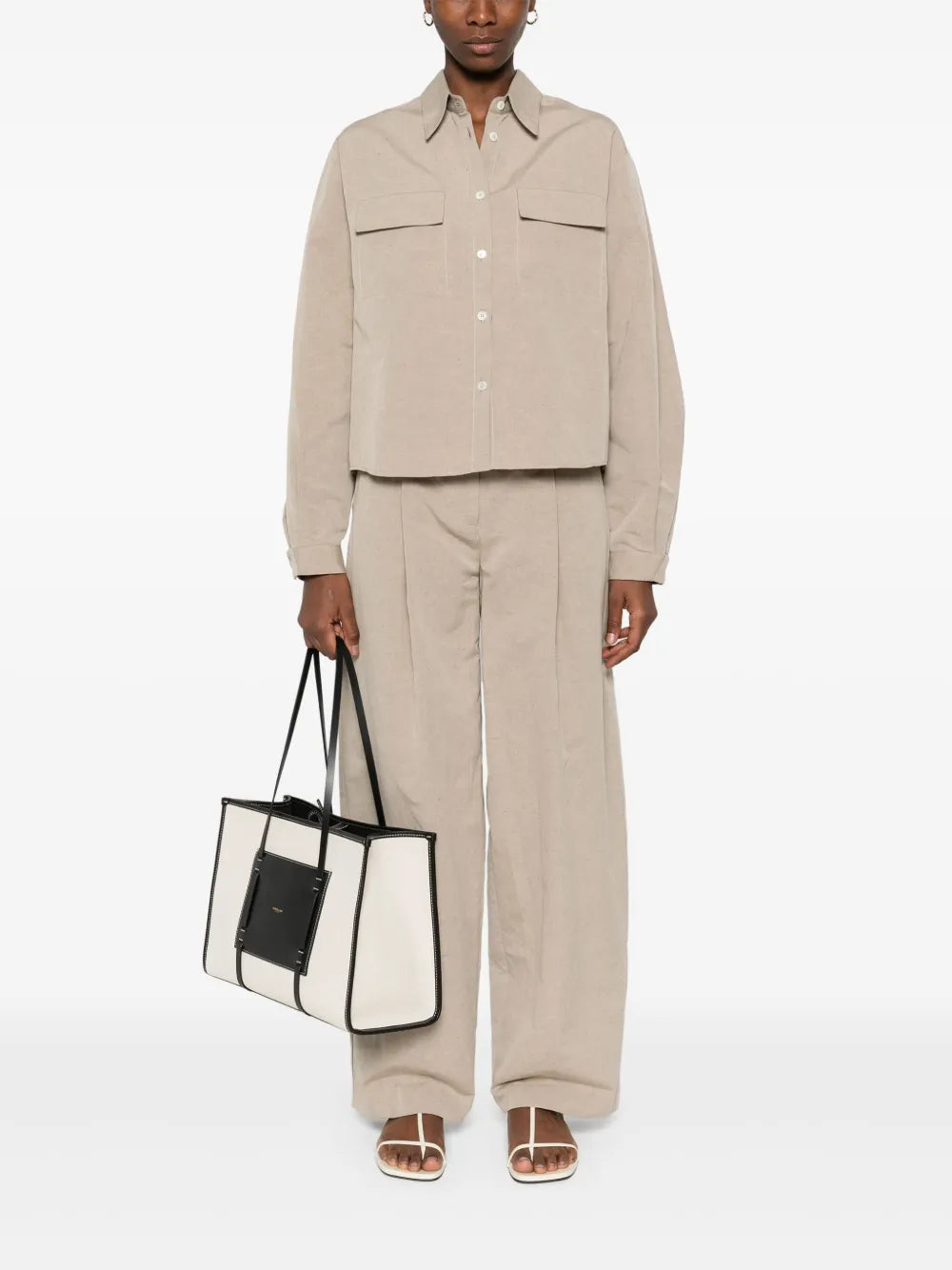 Slub-Textured Trousers