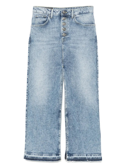Stretch Denim Maxi Skirt