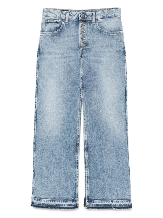 Stretch Denim Maxi Skirt