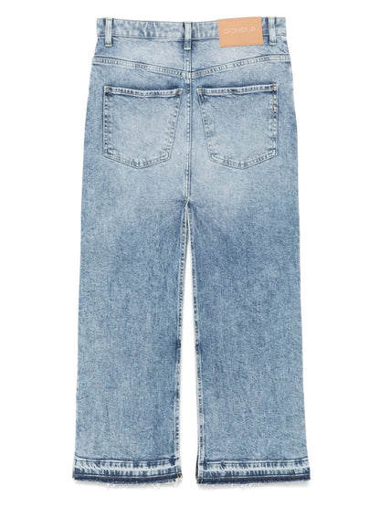 Stretch Denim Maxi Skirt