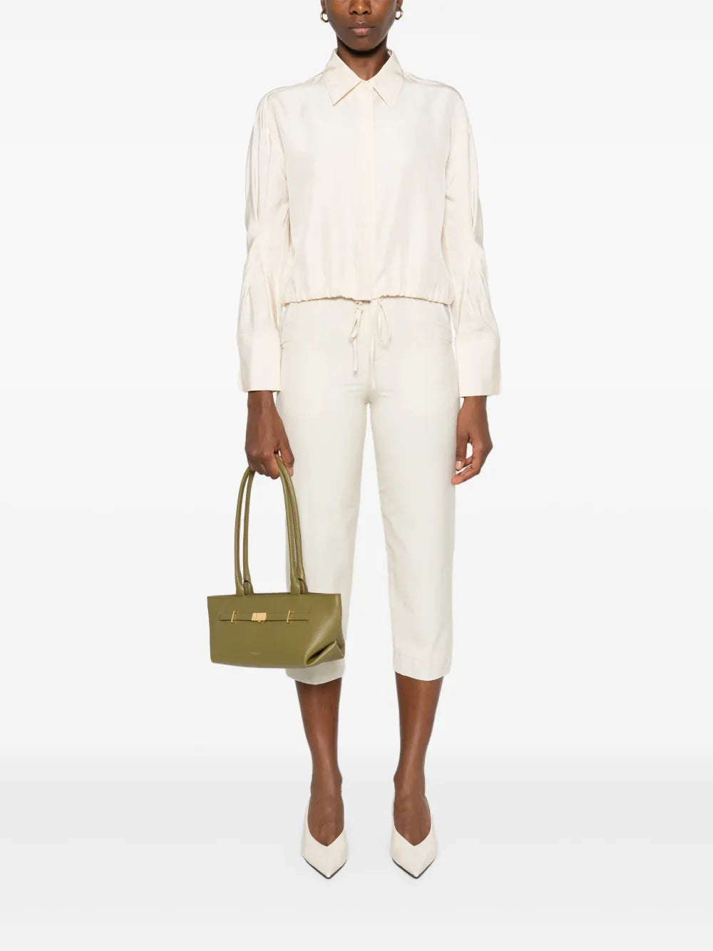 Silk Cropped Trousers