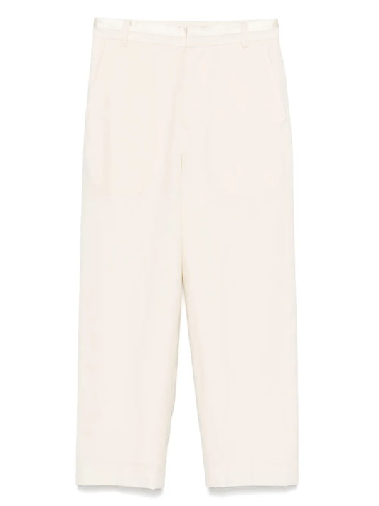 Silk Cropped Trousers