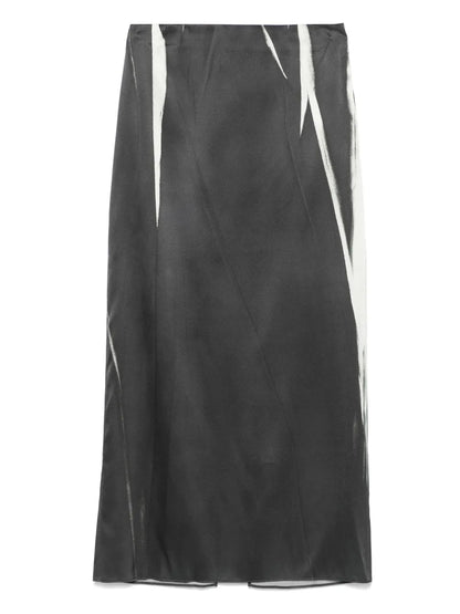 Abstract-Print Midi Skirt