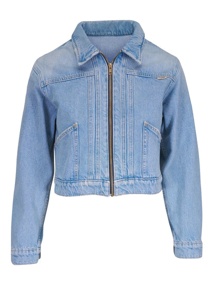 Zip-Up Denim Jacket