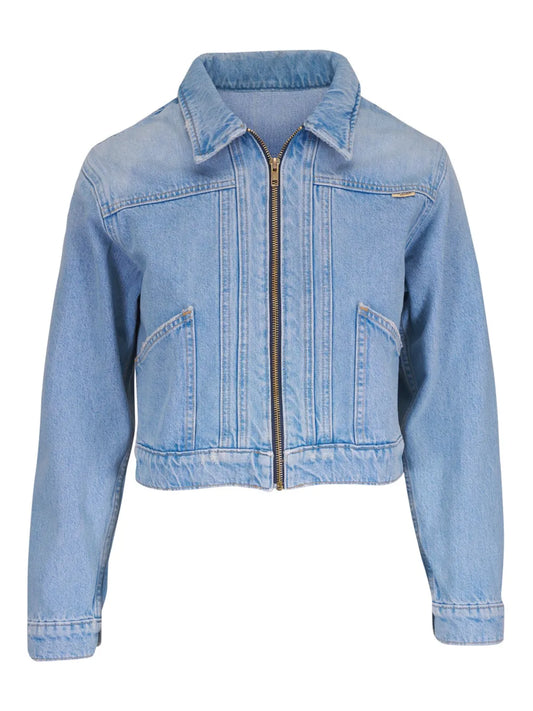 Zip-Up Denim Jacket