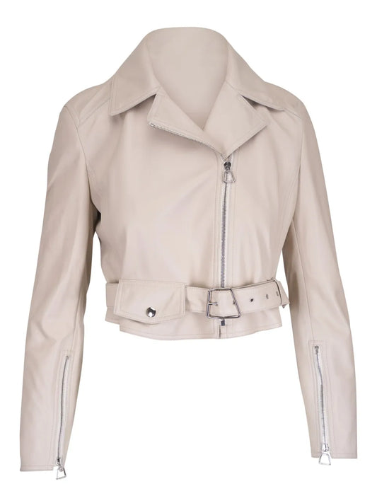 Cropped Leather Jacket