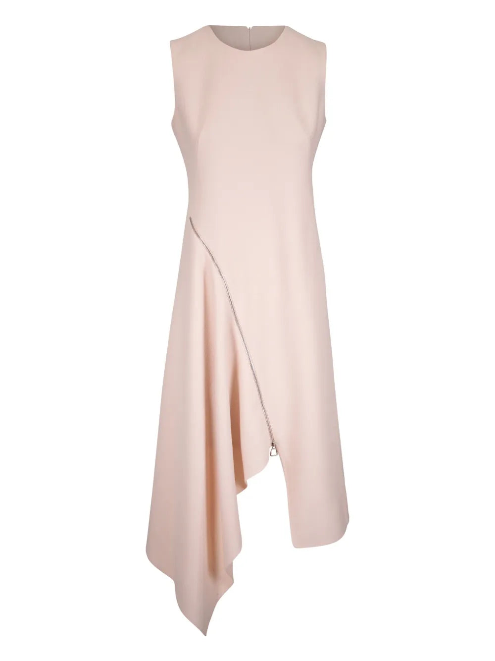 Asymmetric-Hem Midi Dress