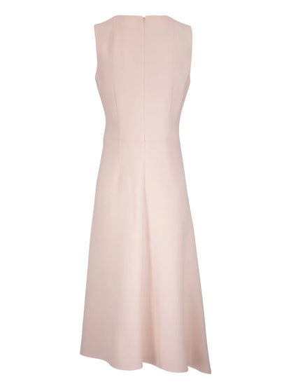 Asymmetric-Hem Midi Dress