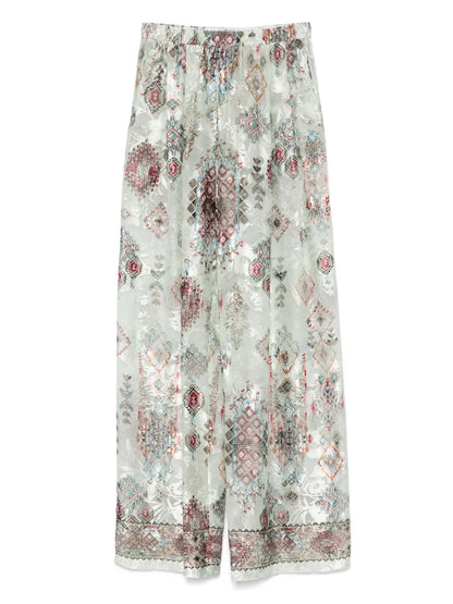 Graphic-Print Trousers