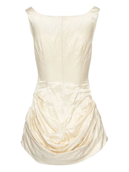 Draped-Detail Minidress