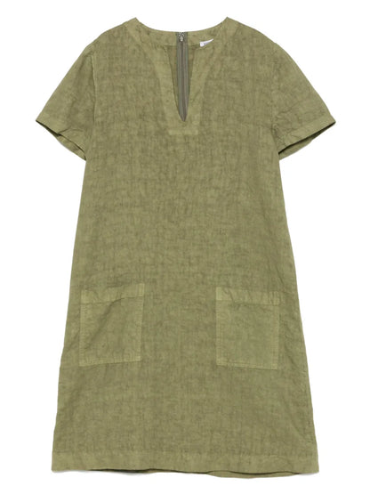 Slub-Linen Mini Dress