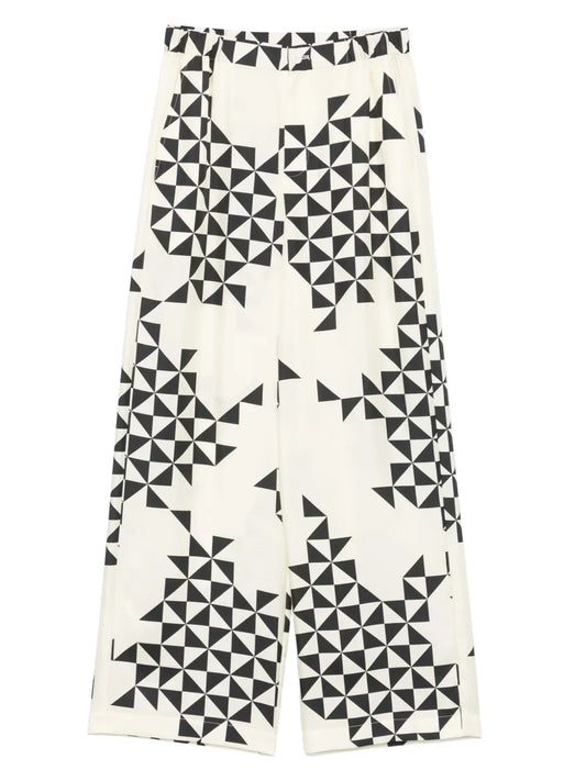 Geometric-Pattern Trousers