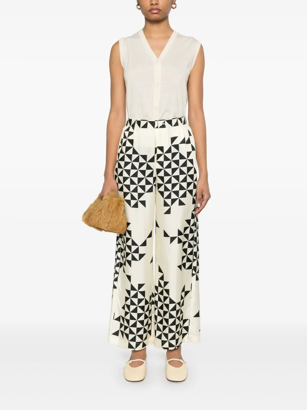 Geometric-Pattern Trousers