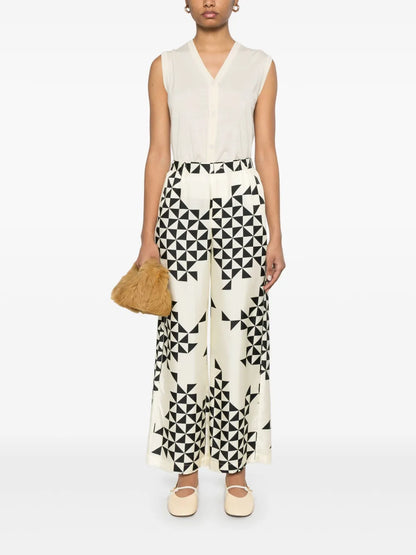 Geometric-Pattern Trousers